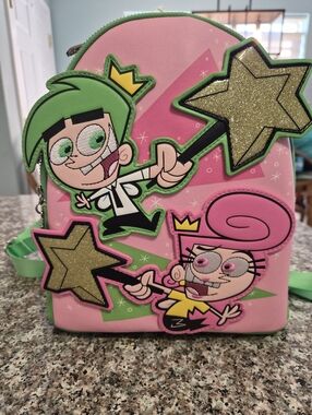 Pink Fairly OddParents  Backpack with Green Accents